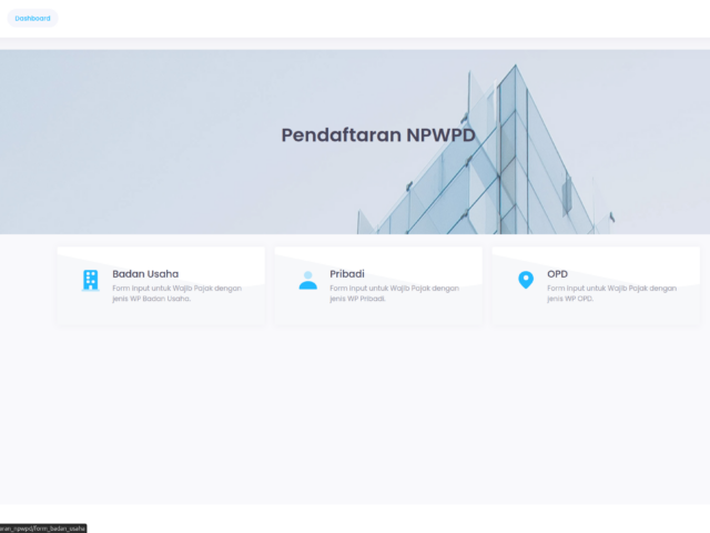 SIM-Pajak Daerah Lainnya - Pendaftaran NPWPD